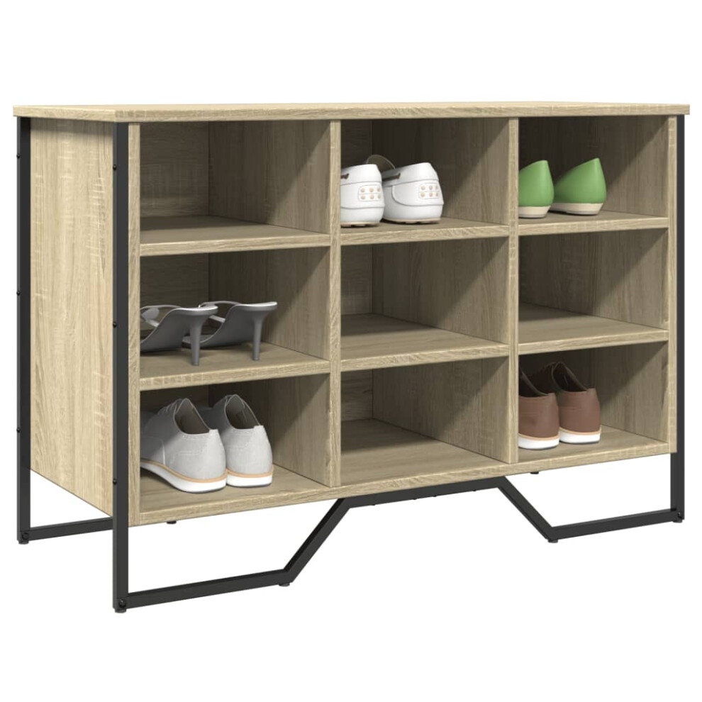 vidaXL Shoe Cabinet Sonoma Oak 90x38x61.5 cm Engineered Wood