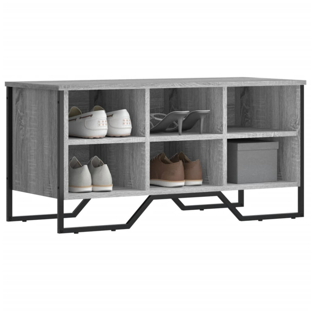 Vidaxl Shoe Cabinet Shoe Storage Shelf Shoe Rack Grey Sonoma Engineered Wood