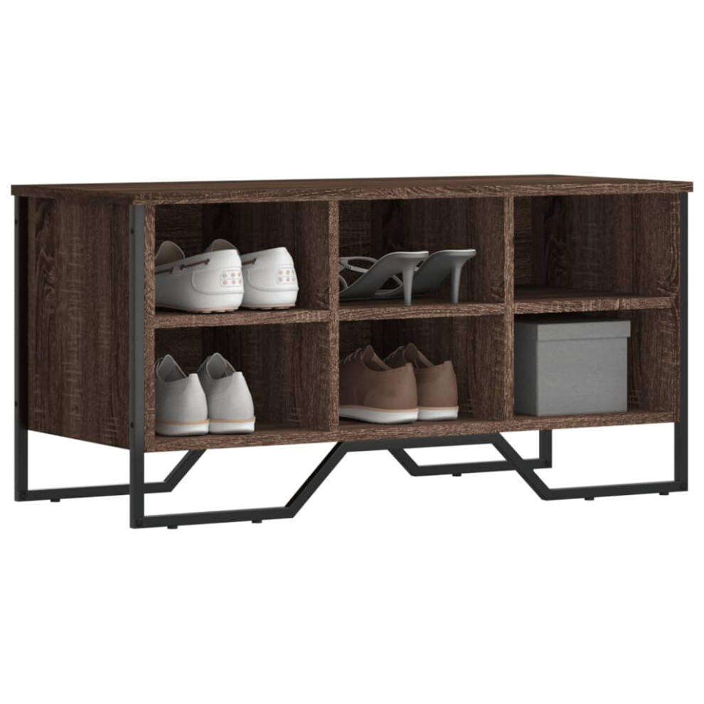 Vidaxl Shoe Cabinet Shoe Storage Shelf Shoe Rack Brown Oak Engineered Wood