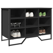 vidaXL Shoe Cabinet Shoe Storage Cupboard Shoe Rack Black Engineered Wood