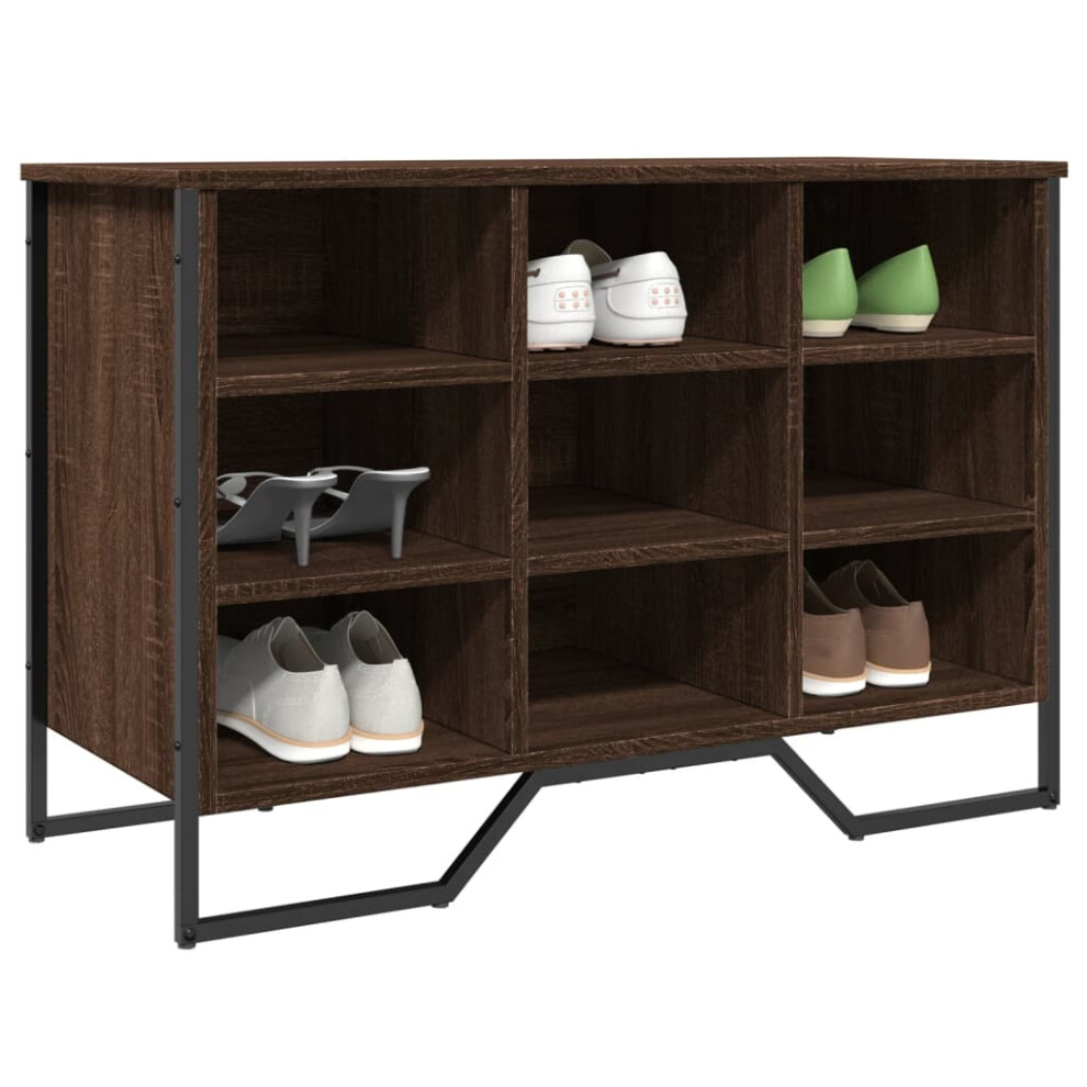 Vidaxl Shoe Cabinet Shoe Storage Shelf Shoe Rack Brown Oak Engineered Wood