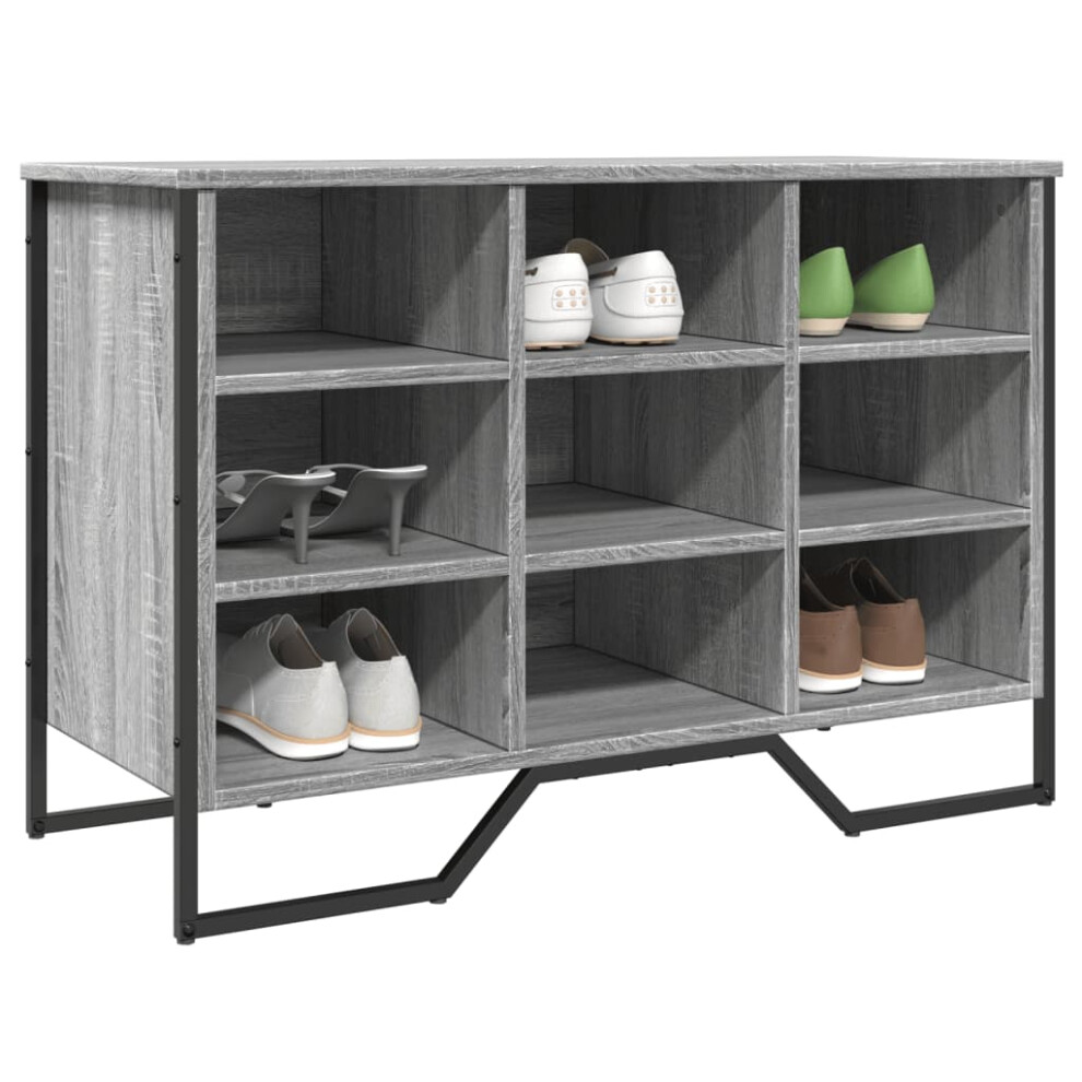 vidaXL Shoe Cabinet Grey Sonoma 90x38x61.5 cm Engineered Wood