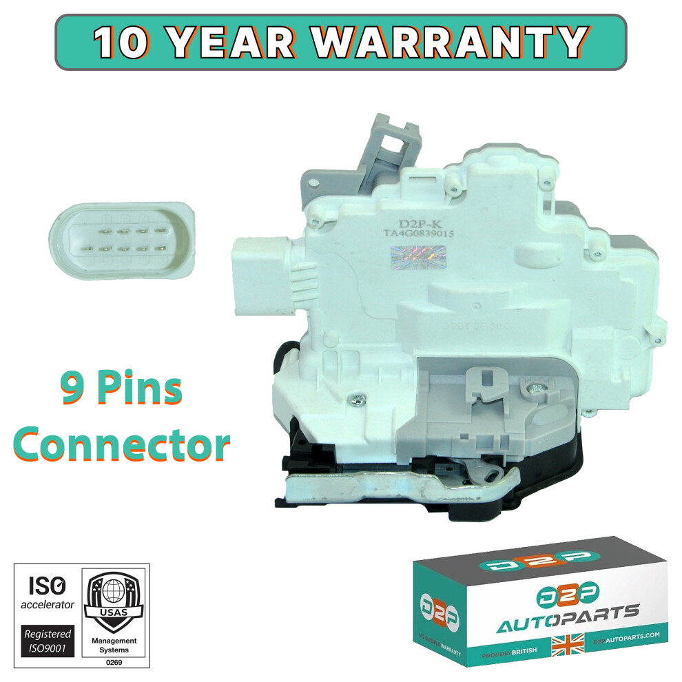 9-PIN CONNECTOR REAR LEFT CENTRAL DOOR LOCK ACTUATOR 4G0839015 FOR AUDI VW - Image 4