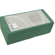 Decoris Green Wet Floristry Foam Brick High-Density Heavy Stems Arranging Block 23x11x7.5 cm Quick Saturation Low Drainage Keeps Foliage Fresher