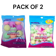 Rush Deer Naphthalene Ball 250g Pack Of 2 | Great Repellent Of Moths & Bad Odors | Mothball Smell Remover Deodorizer |Wardrobe Odor Removal