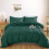 (Green Emerald, King) Plain Dyed Duvet/Quilt Covers Double King Size Bed 1