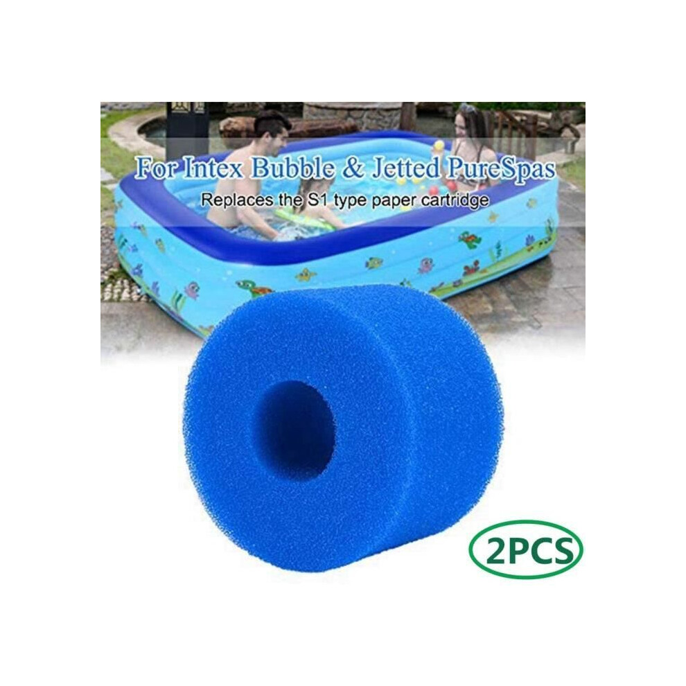 Set of 2 foam filters for Intex S1 swimming pool - sponge filter - filter foam - swimming pool filter cartridges - reused[565]