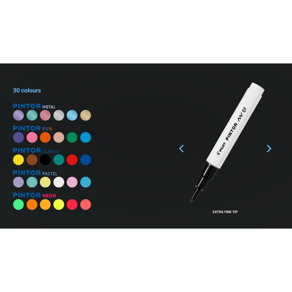 Pilot - Pintor Paint Marker flow pack - Extra Fine - Black/White - Pack of 2