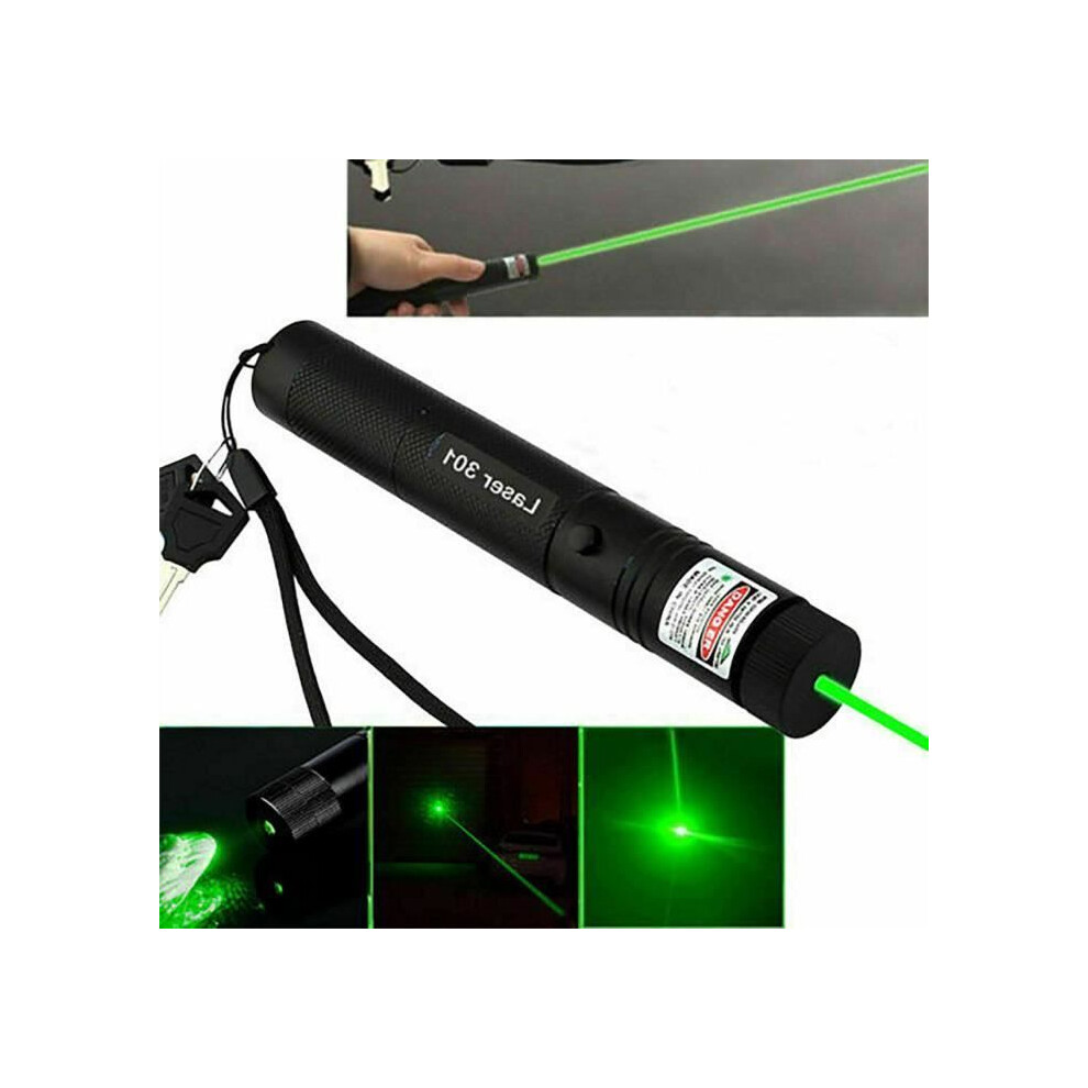 Ultra powerful 301 pro green laser pointer 1mw 532 + free 18650 battery pointer