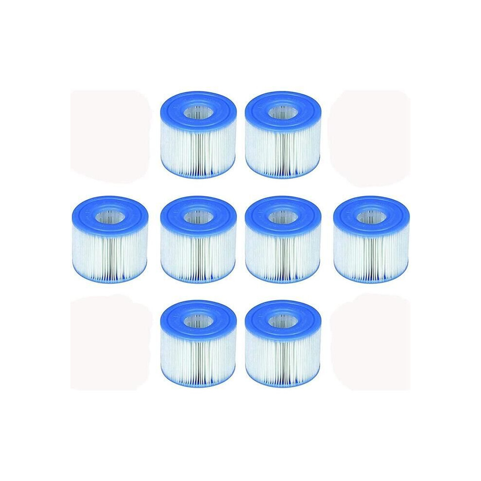 Replacement cartridges for Intex S1 filter - Pack of 8 - Blue