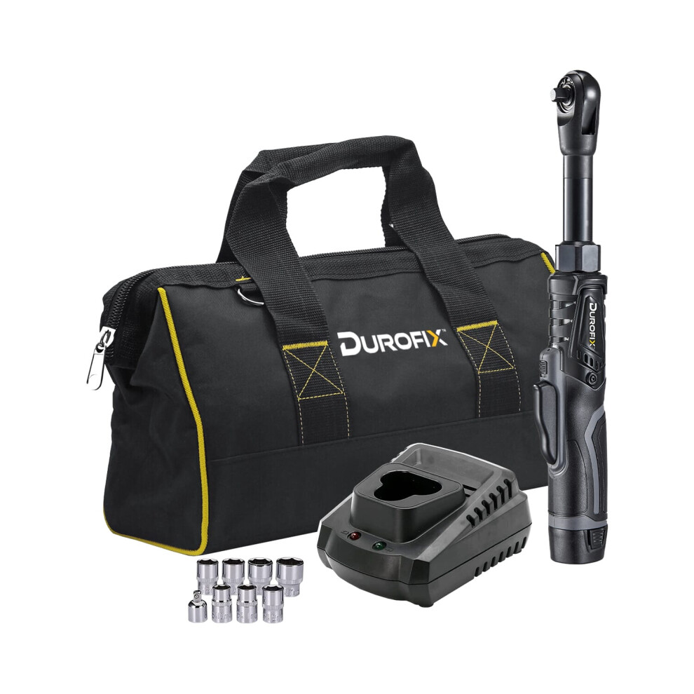 Durofix RW1221-3PGC G12 12V Li-Ion 3/8" Brushless Extended Ratchet Wrench Kit