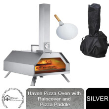 Haven Pizza Oven with Builtin Thermometer, Rain Cover and Pizza Paddle