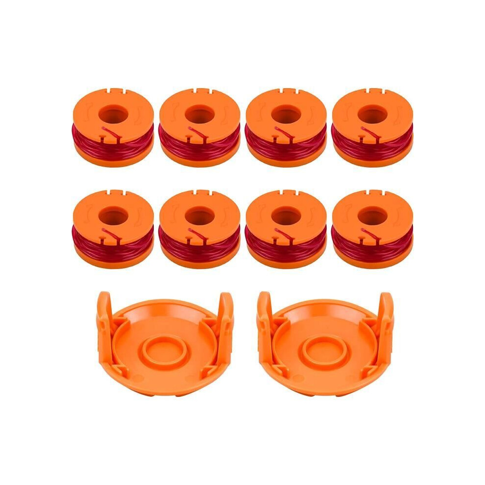 Pack of 10 Replacement Line Spools for Worx WA0010 Brushcutters - 3m-1.65mm Nylon Line