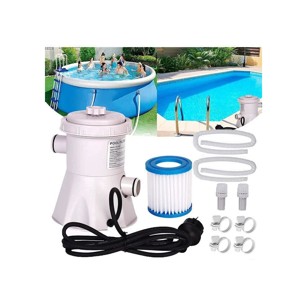 Swimming pool pump - Filtration pump 300 Gallon Above Ground EU - Transparent pr - Pump A (pump + filter element)[207]