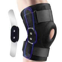 Hinged knee brace - Stable knee brace for effective pain relief from ACL, arthritis, meniscus injury and tendonitis - Adjustable compression strap