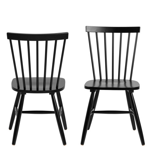 Riano Dining Chairs in Black Set of 2 1