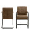 Adele Dining Chair in Light Brown Fabric Set of 2 2