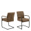 Adele Dining Chair in Light Brown Fabric Set of 2 1