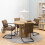 Adele Dining Chair in Light Brown Fabric Set of 2 4