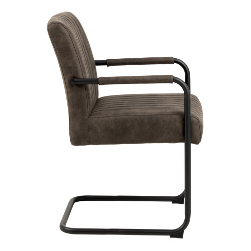 Adele Dining Chair in Grey Fabric Set of 2 2