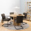 Adele Dining Chair in Grey Fabric Set of 2 4