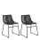 I_Oregon Dining Chair In Black with Cream Stitching 1