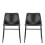 I_Oregon Dining Chair In Black with Cream Stitching 2