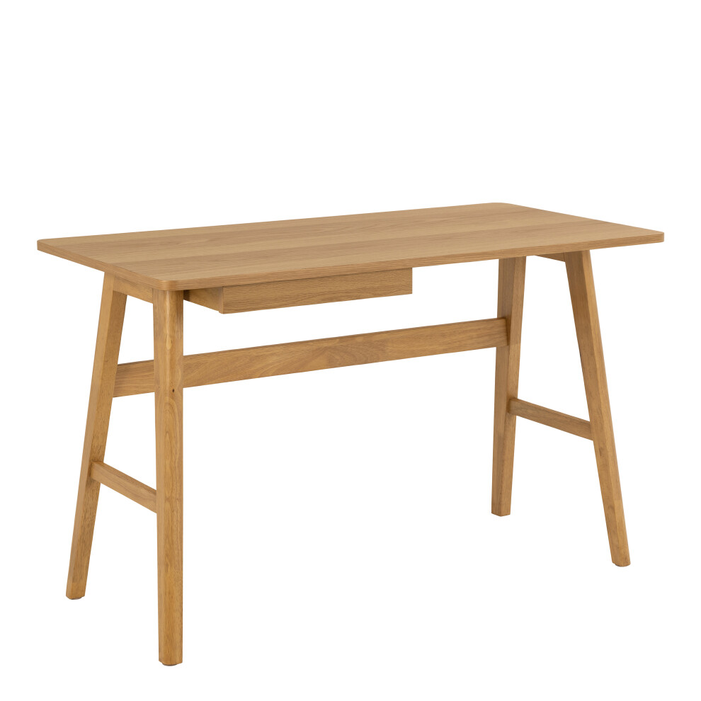 Rackhams Barnett Office Desk In Oak - 1 - Natural - 60 - Image 6