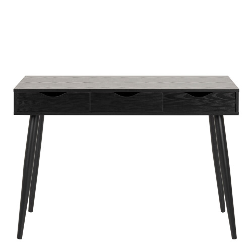 Neptun 3 Drawer Office Desk in Black 1