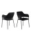 Lima Dining Chair with Armrest in Black 1