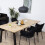 Lima Dining Chair with Armrest in Black 5