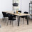 Lima Dining Chair with Armrest in Black 4