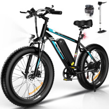 HITWAY Electric Bike, 26" 4.0 Fat Tire E-bike, 500W, 90KM Hybrid Bike