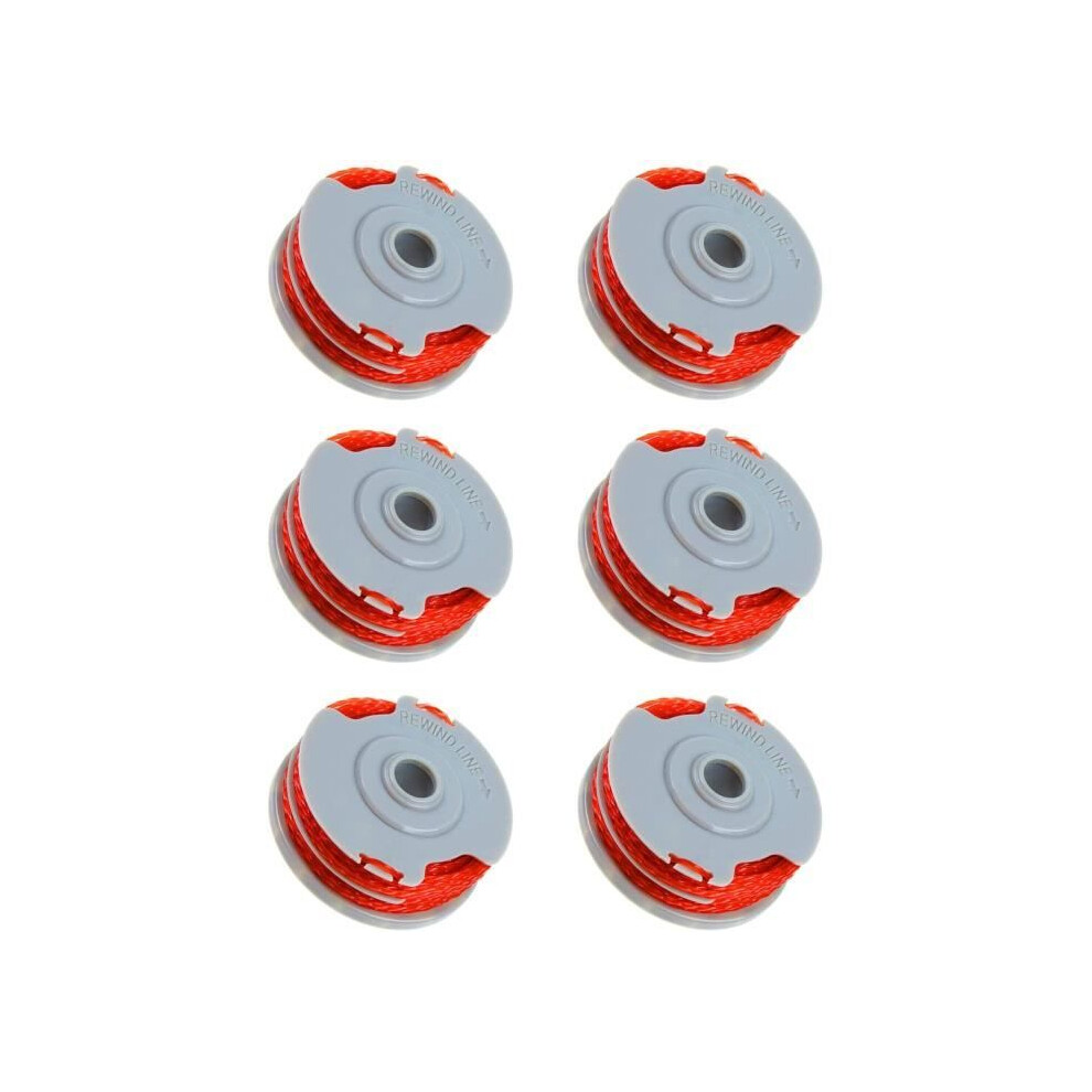 FLYMO FLY021 6 Pack Replacement Spools for Dual Line Auto Feed Brush Cutter for Park, Garden, Neck[146]