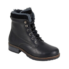 (UK Size 5) WOODLAND L032 Ladies Leather Thermal Faux Fur Lace/Zip High Ankle Country Boots
