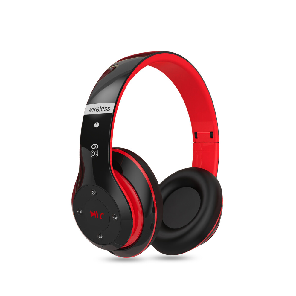 Rywolt (Red) 6S Wireless Headphones Over Ear Hifi Stereo Foldable Headsets Earbuds Music Red