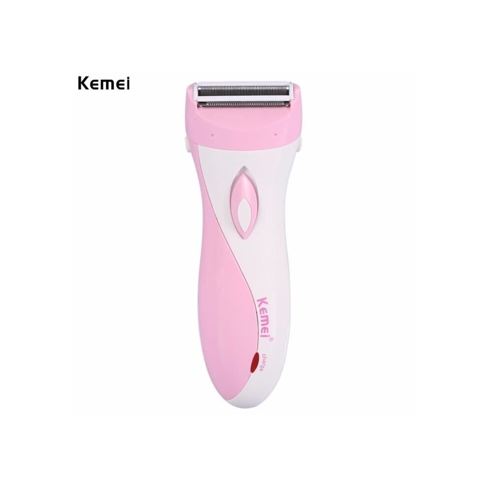 Kemei Pink Electric Epilator - Rechargeable - Shaver For Women - Body And Face