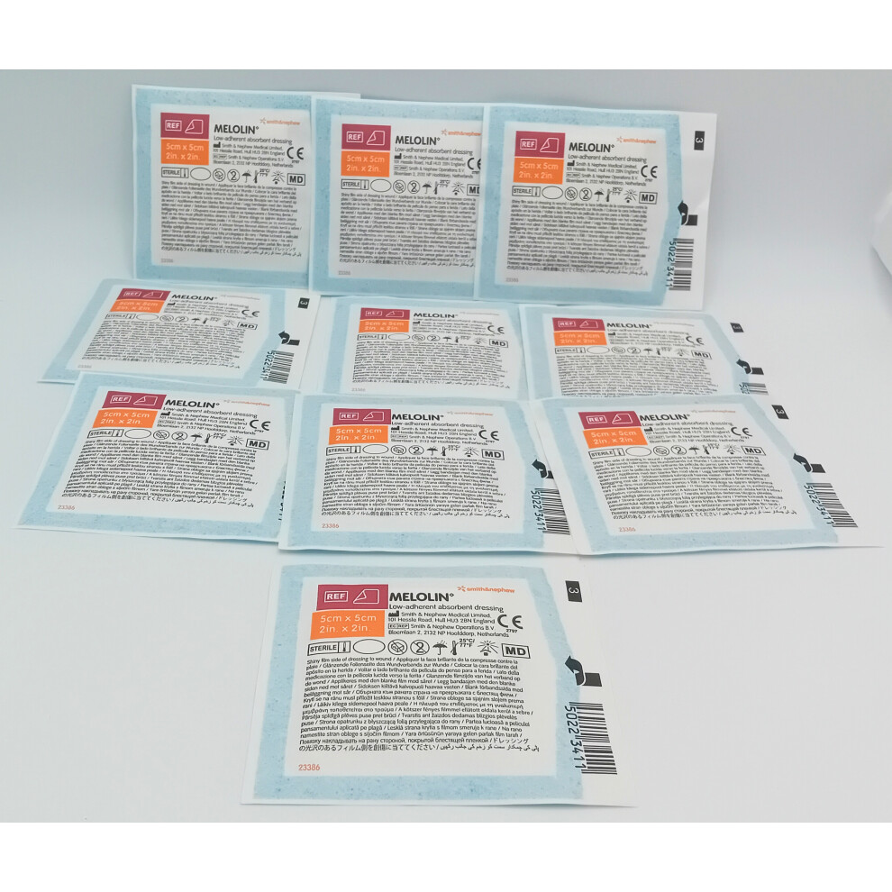 Smith&Nephew Melolin 5Cm X 5Cm Pack Of 10 - Ref: 66974940