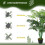 Outsunny Outsunny 125cm/4FT Artificial Palm Plant, Decorative Tree with Pot 4