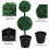 Outsunny Outsunny 2 PCS Artificial Double Ball Tree w/ Pot Home Decoration 15cm 4