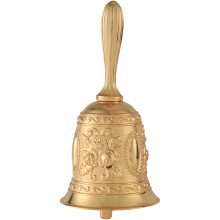 LLhappy Hand Bell, Metal Tone Hold Service Call Bell Desktop Tea Dinner Game Christmas Silver