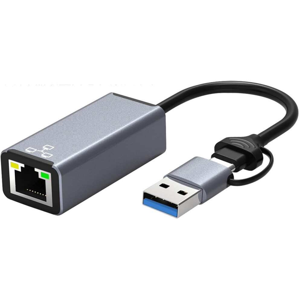 Usb C/A Ethernet Adapter Lan Network Rj45, For Smartphone Tablet Pc Game Console 7386060758932