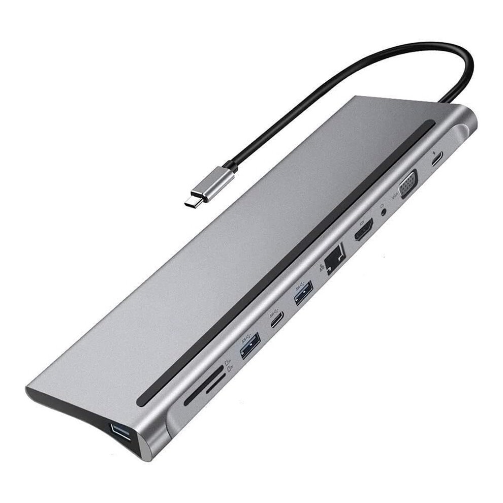 Usbc Type C 3.1 3.0 Docking Station Hub Vga Hdmi Video Giga Lan Card Reader 7386060759335