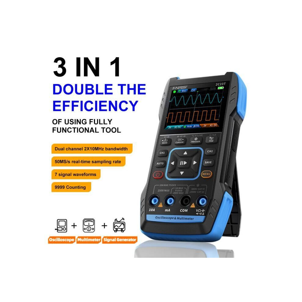 Digital Oscilloscope - 2 Channels - 50MS/s - 10Mhz Analog Bandwidth - 3 in 1 Digital Oscilloscope