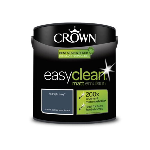 Crown - Easyclean Matt Emulsion - 2.5L Midnight Navy