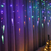 Icicle Curtain Light/Christmas Lights, 4M 96LED Waterproof LED String Light for Wedding Home Tree Garden - Colorful