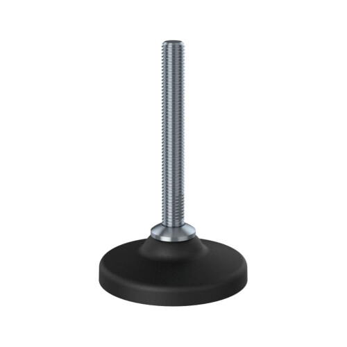 Stainless levelling feet 12x100 plastic base + inserts 40x40x12 1.5mm - 4 pcs 1