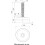 Rostfreier Fu M12x100 100mm Basis mit Gummipuffer + Einsatz 30x30x1.5mm - Set von 4 4