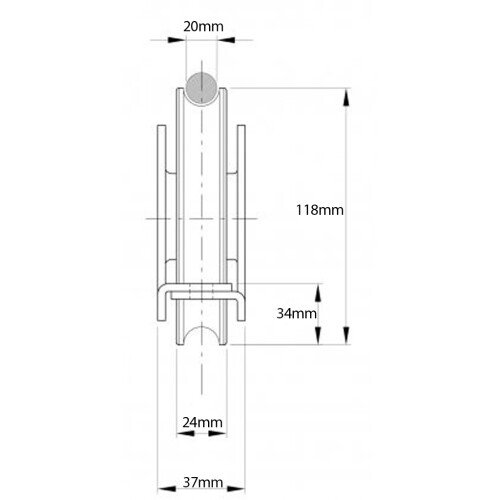 120mm Rundrillenrad in 2-Loch Halterung 1