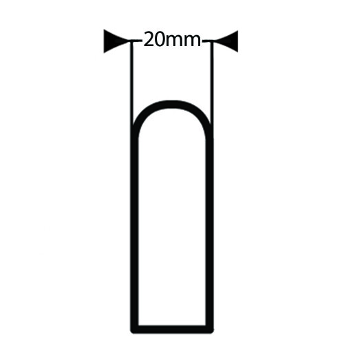 Aluminium-Brückengriff - 128mm Lochmitte - M6-Gewinde 2
